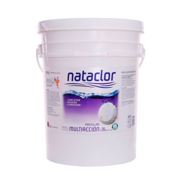 Pastillas Multiacción Nataclor 200gr balde por 20 kilos